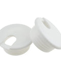 Heavy Duty U Shaped Desk Wire Grommets Kick Cable Clutter To The Curb With These Thick White Abs Plastic Cord Hole Covers 1.5 Inch Desk Grommet Two Pack