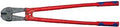 Heavy Duty Large Bolt Cutters For Pro Metalwork, 48 HRC Cutting Capacity With 62 HRC Edge, red handles, ergonomic angled, metal blades.