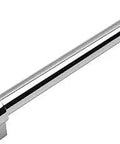 Ten Pack Polished Chrome Bar Cabinet Handle Pulls For Modern Kitchen And Furniture Five Inch Hole Centers Six And Five Eighths Inch Overall Length Nine Sixteenths Inch Bar Diameter One Three Sixteenths Inch Projection Includes One Inch Mounting Screws, single handle front view
