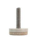 4 Pack 1 Inch Threaded Felt Furniture Glides With One Quarter Inch Adjustable Leveling Feet For Wood Tile Laminate Floors Tan