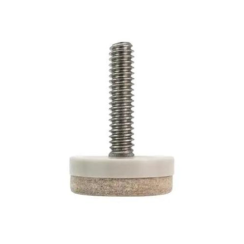 4 Pack 1 Inch Threaded Felt Furniture Glides With One Quarter Inch Adjustable Leveling Feet For Wood Tile Laminate Floors Tan