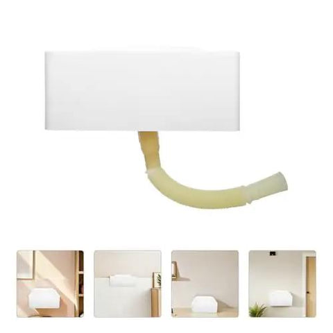 Wall Mount Sink - Lightweight Plastic Basin for Small Bathrooms, Easy No-Drill Installat, back view showing plumbing connection.