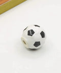 Solid Ceramic Soccer Knobs Four Pack Football Drawer Handles For Kids Bedroom And Man Cave Sports Decor Dresser Cabinet Pulls Easy Install Badass Home Gear close-up of a glossy ceramic soccer knob