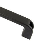 Black Plastic Rectangular Pull Handle For Doors And Cabinets 5.9 Inch Overall Length With 5.2 Inch Center To Center Mounting