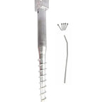 U Model Ground Screw Anchor For 4x4 Posts with lag bolts, 27 inch screw in ground anchor, galvanized steel for no dig post stake