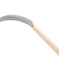 K208 Berry Harvest Sickle With Wooden Handle, 6.5-Inch Serrated Stainless Steel Blade, Japanese Style Curved Go-To Harvest Tool