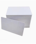 Premium Glossy White Blank Pvc Id Cards With A Solid Super Smooth Finish, standard size 86 by 54 mm, ready for printing.