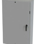 Straight Up Heavy Duty Arc Flash Prevention Gear Featuring A Top Shelf 1200 Amp 65KA Enclosed Circuit Breaker For Tough 480VAC Jobs And Hella Safer Workplaces Meets Every Major Safety Code gray enclosure with handle.