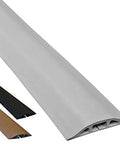 D-2 Low Profile Rubber Cord Cover for Floor Cables, 5 Feet, Gray, Raw Rubber Material with Slit Center Channel for Fast Install Over Connected Wires No Unplugging Needed, Durable Cable Protector