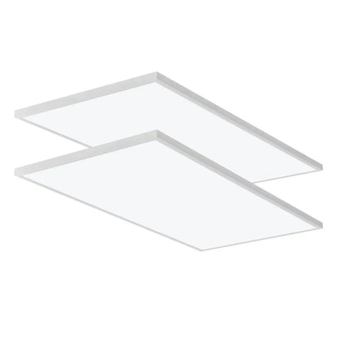 2x4 LED Flat Panel Light Switchable CCT 3500K 4000K 5000K Flicker Free Ceiling Panel Fixture with uniform lighting, 2 pack displayed