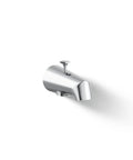 Antique Style 4-7/8 Inch Diverter Bath Spout with One Half Inch NPT, 4-13/16 Inch Reach, Polished Chrome Brass Construction