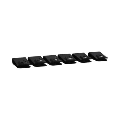 Badass Hella Tough M6 T40 Torx Body Panel Screws And Zinc Plated Hardware Kit With U Style Flat Nuts For Polaris RZR Ranger Off Road Trucks Bumper Fender Flare Guard Replacement Set, black flat nuts.