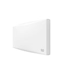 Premium Indoor Wireless Access Point Featuring WiFi Six 802 11Ax Dual Band Speed With 2 5 Gigabit Port side view in white finish.