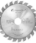 Carbide Tipped Ditec 2000 Adjustable Scoring Blade 120mm Dia 24 Teeth Dual Scoring System for saws, front view.