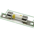 PEC EVFG High Voltage Fuse 20 Amp DC450V Featuring 2000A Breaking Rating For Electric Vehicle Aux Circuits Compressors And Dc Dc Converters on a silver metal base.