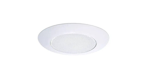 70PS Recessed Light Trim With Frosted Albalite Lens White 6 Inch Air-Tite Listed And Wet Rated Shower-Ready Polymer Trim