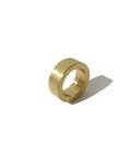 Side-view brass backup ring (end bell) for Dardi waterjet machine; hollow cylindrical spacer