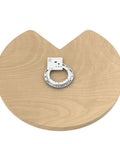 32 Inch Kidney Shaped Wood Lazy Susan With 360 Degree Swivel Bearings For In Cabinet Kitchen Organization