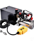 3200 PSI Hydraulic Power Unit, 12V DC Double Acting Hydraulic Pump with 8 Quart Metal Oil Reservoir for heavy-duty use