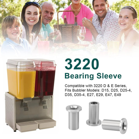 3220 Bearing Sleeve For Beverage Dispenser Replacement Compatible With D And E Series And WD Models Including D15 D25 D35 E17 E27 E29 E47 E49 E275 E296 GCOOL HD15 WD15 WD155 WD2 Pack Of 3 Ideal For Busy Cafes And Restaurants product image
