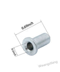 Three Pack 3220 Bearing Sleeve Replacement For Crathco And Grindmaster Dispensers steel bearing sleeve with dimensions shown
