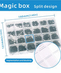 324 Piece E Clips And Snap Ring Kit In Carbon Steel For Heavy Duty Use 24 Sizes Assortment in plastic organizer box