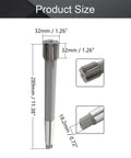 32mm H7 Tungsten Carbide Reamer For Lathe Machines, showing dimensions, taper shank, and smooth finish for precision drilling.
