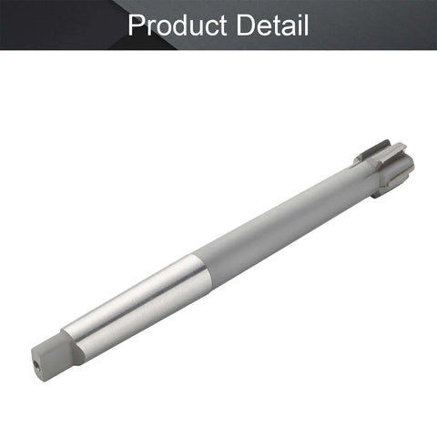 32mm H7 Tungsten Carbide Reamer For Lathe Machines, Chucking Reamer With Taper Shank, depicted in a close-up view
