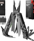 33-In-1 Stainless Steel Multitool With Pliers, Knife, Wire Cutter, and Nylon Sheath for Outdoor Survival, Camping and Hiking