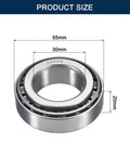 2 Pack 33006 Tapered Roller Bearing Cone and Cup Set, 30mm Bore 55mm OD 20mm Cup Width, Chrome Steel Taper Bearings Set, ABEC-3.