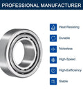 Front view of 2 Pack 33006 Tapered Roller Bearing Cone and Cup Set, 30mm Bore 55mm OD 20mm Cup Width, Chrome Steel Taper Bearings Set, ABEC-3.