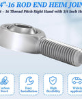 3/4 inch Heim joint rod end bearing kit with jam nuts, right and left hand 3/4-16 thread chromoly panhard rod ends