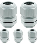 Five Pack Three Quarters Inch NPT Cable Glands Waterproof Strain Relief Cord Connectors Built Tough Nylon Glands With Adjustable Grip