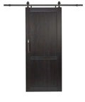 Millbrooke Ready To Assemble PVC Barn Door Kit In Black For Home Durable Construction Sliding Design With Hardware Included Easy Install And Space Saving Interior Door