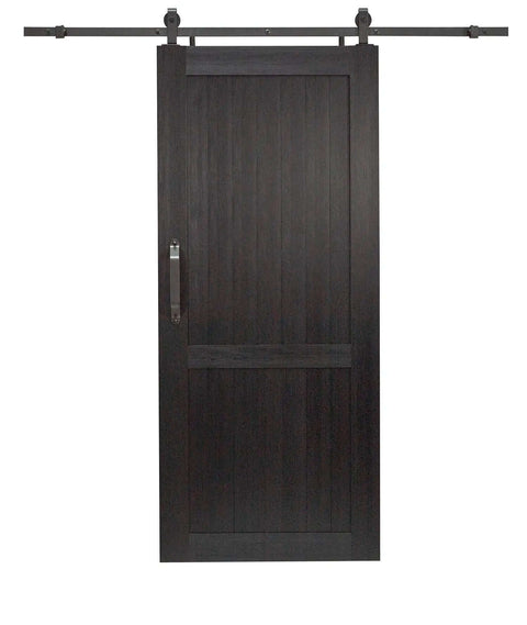 Millbrooke Ready To Assemble PVC Barn Door Kit In Black For Home Durable Construction Sliding Design With Hardware Included Easy Install And Space Saving Interior Door