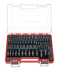34-Piece Magnetic Impact Nut Driver Set With SAE and Metric Sizes, open case showing deep impact nut drivers and storage