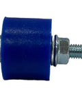 Upper Or Lower Chain Roller 34x24 Mm For XR250R XR250L XR650R XR650L; blue UHMW material with bolt, bearing visible