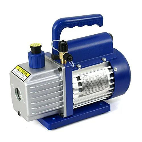 3.5 CFM Single Stage Rotary Vane Vacuum Pump For HVAC Auto AC Refrigerant Recharging With R134a AC Manifold Gauge Set Combo Pro Grade