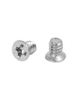 Computer PC Case 3.5-inch HDD 6#-32 Flat Phillips Head Hard Drive Screw 100pcs, nickel plated steel screws, close-up view