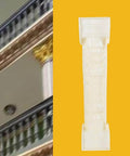 Two 35 Inch Balustrade Molds For DIY Concrete Casting, Roman Column Style Balcony Fence Molds For Garden, white plastic set