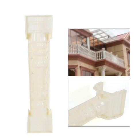 Two 35 Inch Balustrade Molds For DIY Concrete Casting, Roman Column Style, white plastic molds for garden and patio edging