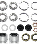 Two Pack 3500lb Trailer Wheel Bearing Kit For One And Three Eighths To One And One Sixteenth Inch Tapered Axles EZ Lube Spindle 84 components