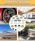 Two Sets 3500 LB Boat Trailer Axle Bearing Kits For 1 1/16 To 1 3/8 Inch Axles Includes L68149 And L44649 Bearings 171255TB Grease Seals