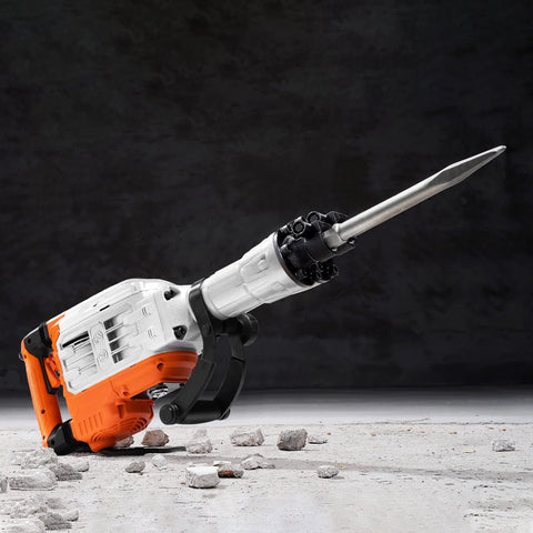 Powerful 3500W demolition jack hammer delivers fast concrete breaking for professional demolition, trenching, and hole making