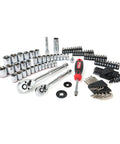 110 Piece Drive Mechanic Socket Set With SAE And Metric Sockets, Chrome Vanadium Build, Pro Grade Tools for Auto Repair and Home DIY.