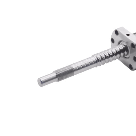 Close-up of 350mm Ball Screw RM1204 SFU1204 with Metal Ball Nut for CNC Machines and 3D Printers, showing end processing detail.