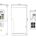 Front and side view of 4.0kW VFD controller for Beefy Air Cooled Spindle With Four Bearings, control panel display detail.