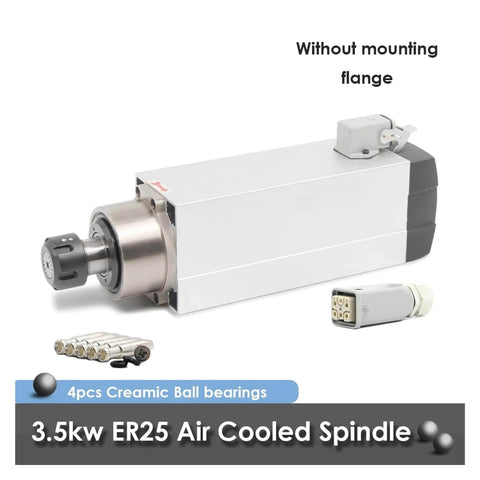 3.5KW ER25 Air Cooled Spindle Motor Bearings without flange for CNC Milling Machines