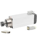 3.5KW ER25 Air Cooled Spindle Motor For CNC Milling Engraving With Optional Flange 220V shown with bearings and connector
