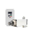 Pro Grade 3.5kW ER25 CNC Spindle Kit With Ceramic Ball Bearings, 0.01mm Collet, Square Spindle, 220V VFD control unit.